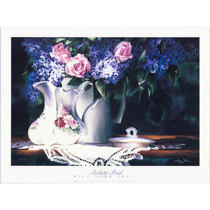 Pink Roses Arleta Pech Victorian Romance A Touch of the Irish Set of 2 24x18 in